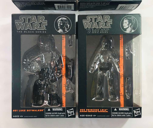 Star Wars Black Series Cajas Línea Naranja Azul Lote (Usado)