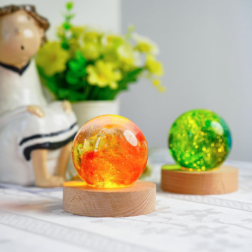 Expositor Led De Madera Zeershee Para Arte En Cristal 3d