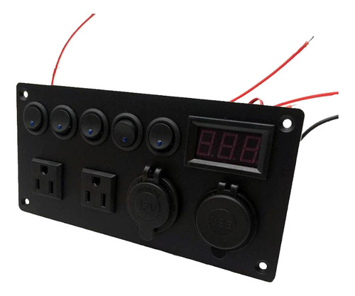 Panel De Interruptor Ip68 Multipropósito 5 Gang 12v/24v