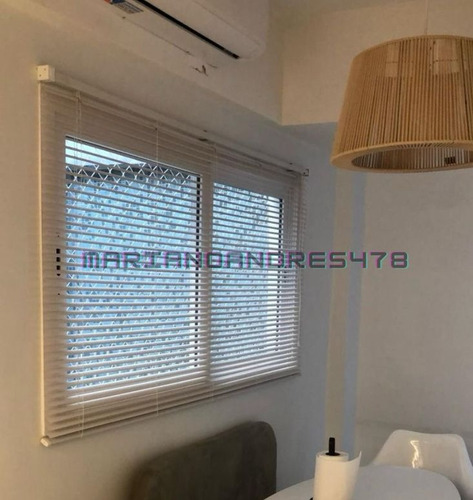 Cortina Americana Veneciana Pvc 125x100 1izq/1der Negro