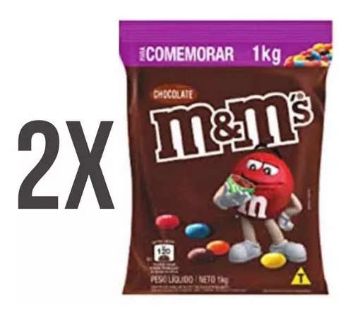 Kit 2 Chocolate Confeito Mms 1kg Mars Original
