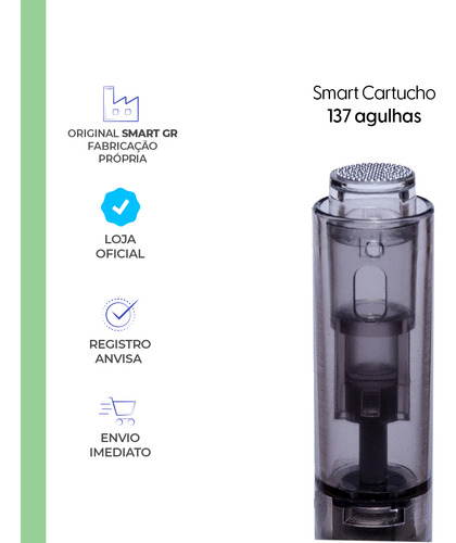 Cartucho Para Derma Pen Smart Gr 10 Unid Com 137 Agulhas