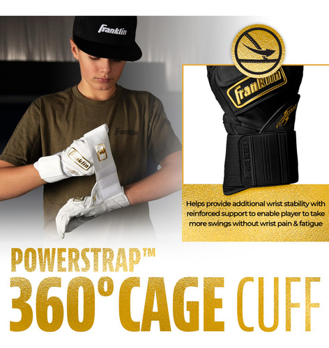 Guantes De Bateo Franklin Sports Infinite Powerstrap Youth M