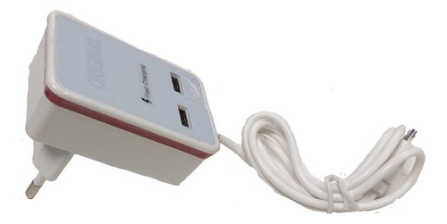 Cargador Rapido De Pared Triple 2 Usb + Cablev8