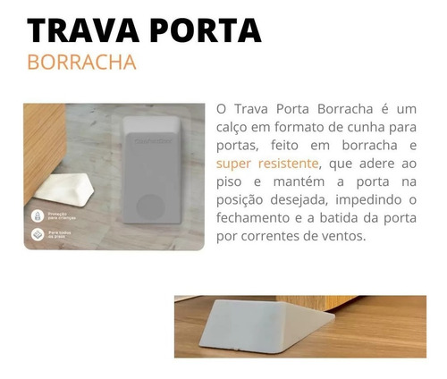 Trava Porta Borracha Cinza Comfortdoor