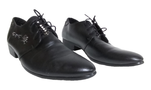Zapatos Oxford Bondage Calaveras Hombre Talla 42 Generica