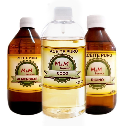 Combo Aceite De Coco Almendras Ricino