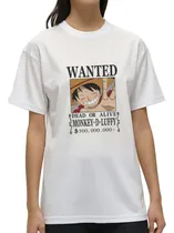 Comprar Remera Luffy Wanted  - One Piece Anime Manga Otaku