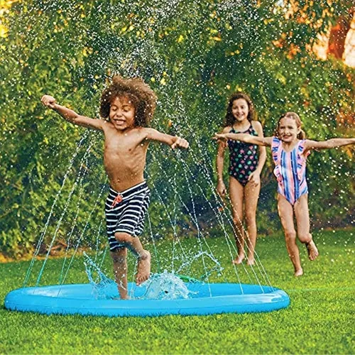 Alfombrilla Splash Rociador Agua Infanti 162cm Diseño Jardín