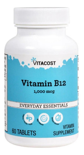 Vitamina B12 de liberación retardada 1000 mcg 60 tabletas