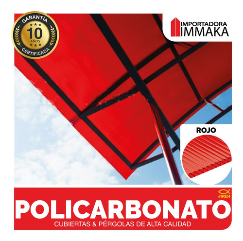 Imagen 5 de 10 de Láminas Policarbonato Alveolar Techos, Cubiertas Pérgolas Uv