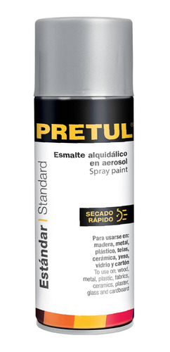 Pintura Aerosol Metálica Color Plata Pretul 27174 4 Pz