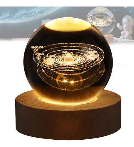 Lámpara Esfera Sistema Solar 3d Led Color De La Estructura Como La Imagen