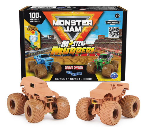 Camiones Toy Monster Jam Mystery Mudders, Paquete De 2 Unida