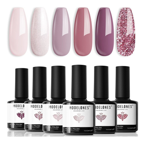 Esmaltes Para Uñas De Gel 6 Colores Bl - L a $17317