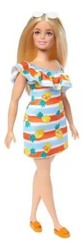 Barbie Loira Loves Ocean Vestido Tropical Grb35 Hlp92 Mattel