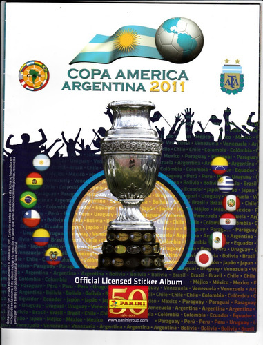 Álbum  Copa América Argentina 2011 Completo A Pegar