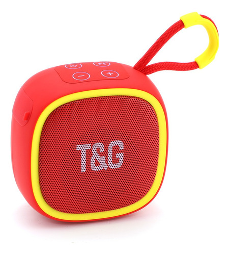 Parlante Mini Subwoofer Portatil Recargable Usb Fm / Bt / Sd Color Rojo