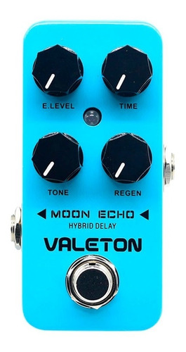 Imagen 1 de 7 de Pedal de efecto Valeton Coral Moon Echo Hybrid Delay CDL-1  celeste