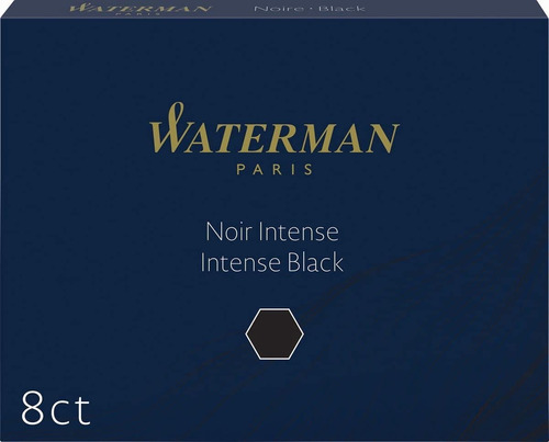 Waterman Cartucho De Pluma Estilográfica Negro
