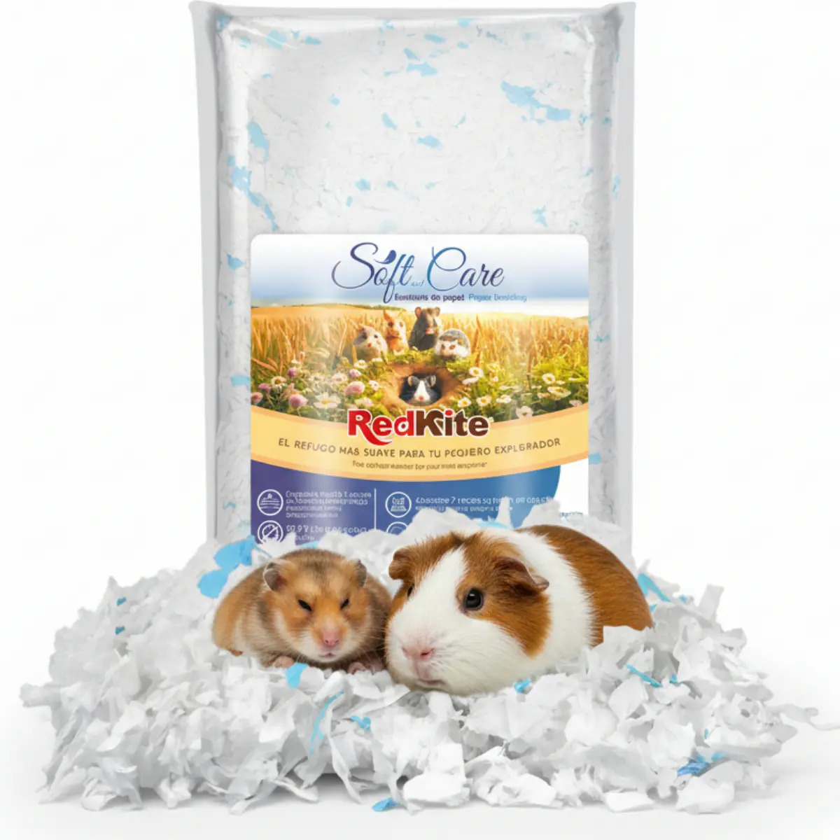 Sustrato de Papel RedKite Soft & Care para Hámster y Roedores, 48 L