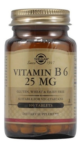 Vitamina B6 25mg 100 Tabletas