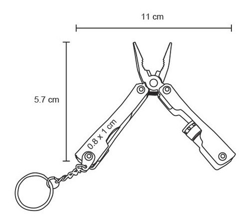 Imagen 2 de 4 de Pinza Supervivencia Multifuncion Linterna Con Estuche Regalo