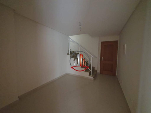 Belíssima Cobertura Na Vila Caiçara A 100 Metros Da Praia. - Co0017