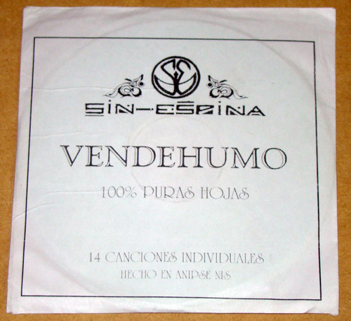 Sin Espina Vendehumo Cd Demo / Kktus 