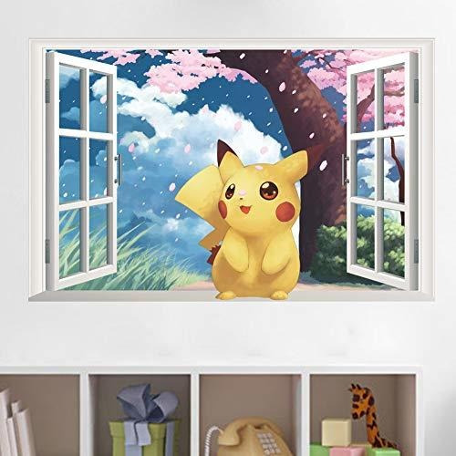 Pegatinas De Pared De Dibujos Animados De Pikachu Para Bebes Mercado Libre