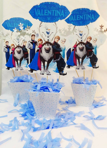 Centro De Mesa Frozen Personajes Infantiles Personalizado