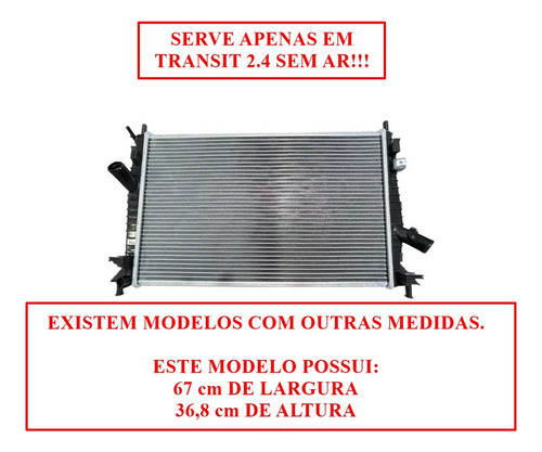 Radiador Ford Transit 2009 Acima 55244