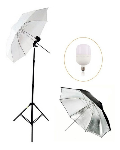 Kit Luz Led Portalámpara Trípode Paraguas 108cm Lámpara 55w