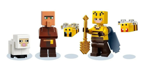 Imagen 5 de 5 de Bloques para armar Lego Minecraft The bee farm 238 piezas en caja