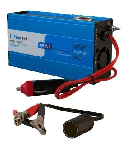 Imagen 2 de 6 de Inversor De Tensión De 12vdc A 220vac. 250w Pronext Inv-250