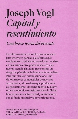 Capital Y Resentimiento - Joseph Vogl