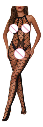 C^ Bikini De Malla Transparente Para Mujer Con Corte De