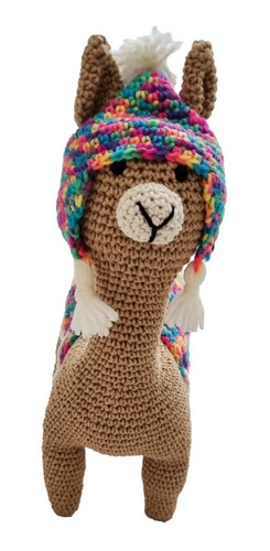 Llama Amigurumi Tejido Guanaco Alpaca Norte Muñeco Montesori