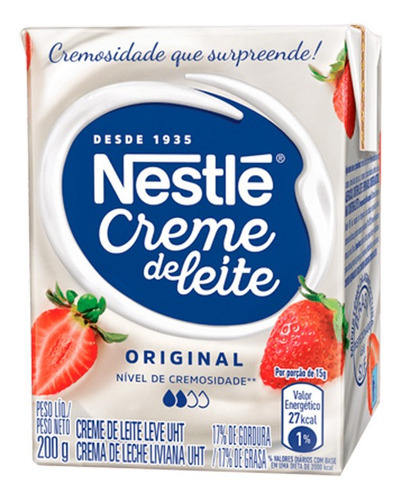 Kit 6 Creme De Leite Original Nestle Caixinha 200g