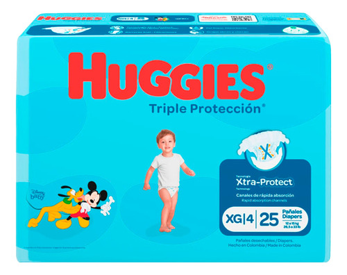 Pañales Triple Protección Huggies Talla Xg 25unds