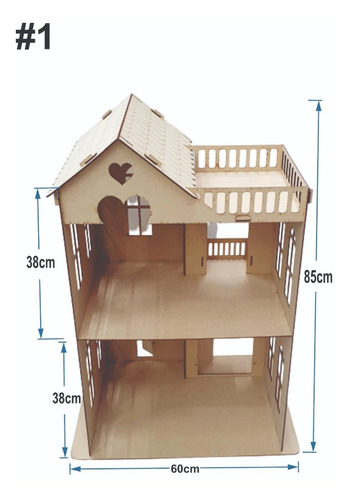 Casas Para Muñecas Barbie Fibrofacil #1 + 20 Muebles Grandes | Envío gratis Casas Para Muñecas Barbie Fibrofacil #1 + 20 Muebles Grandes | Envío gratis