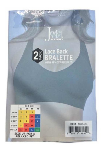Bralette Lace Back Marca Jezebel 2 Pack