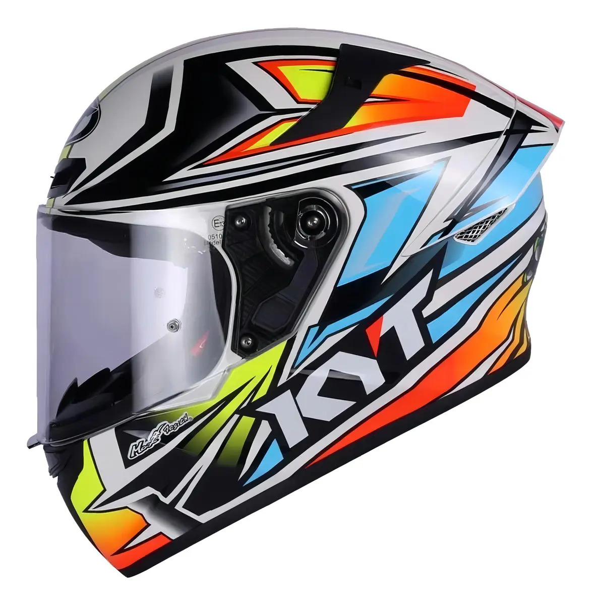 Capacete Kyt Tt Course Radiance Kasma Daniel Capacete Moto Cor Amarelo/Vermelho/Azul Tamanho do capacete 56