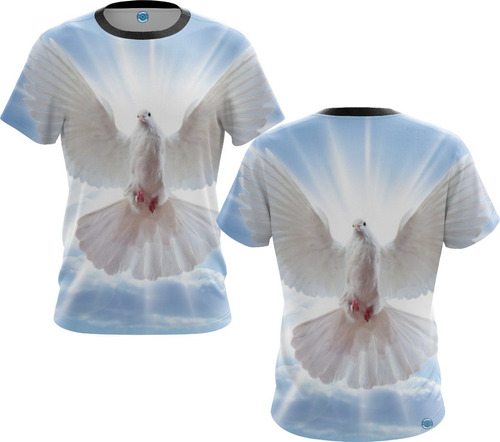 Camisa Crisma Eucaristia Espírito Pomba Religioso Envio Hj