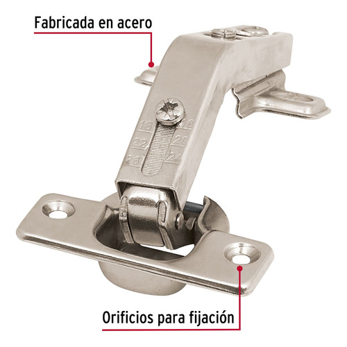 Bisagra Bidimensional 135° Cobertura Interna 2 Pz 43162