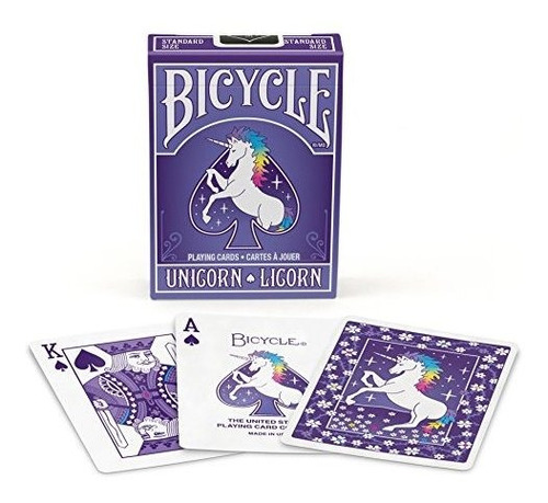 Bicicleta Unicornio Jugando A Las Cartas.