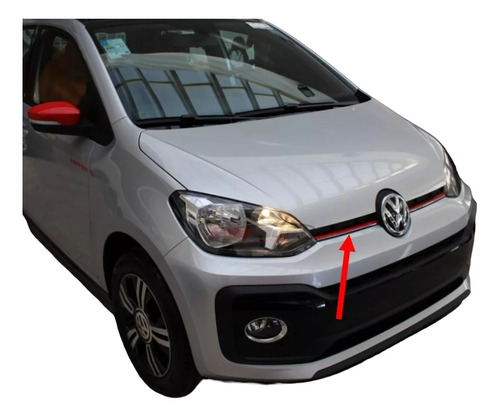 Up Gti Friso Vermelho Com Cromado Na Medida Autocolante 