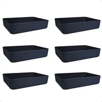 Comprar Set X6 Canastos Organizadores Cajas Modernas 36x26x8 Cm
