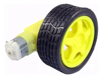 Comprar Motor Dc 3v A 6v Caja Reductora Rueda Goma Desarrollo Wheel