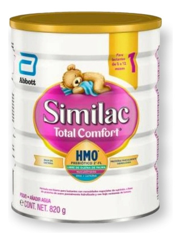 Leche de fórmula en polvo Similac Total Comfort 1 De 0 a 12 Meses 820grs	